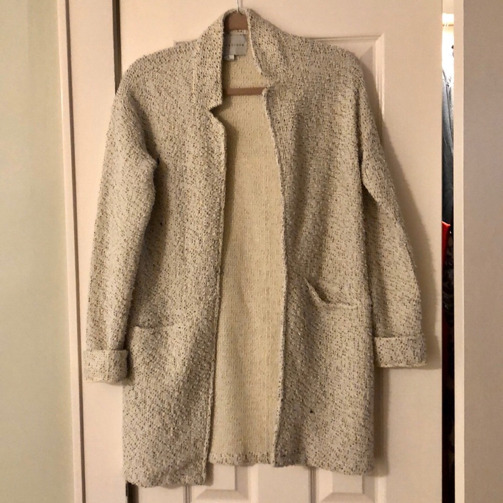 Cream sweater blazer